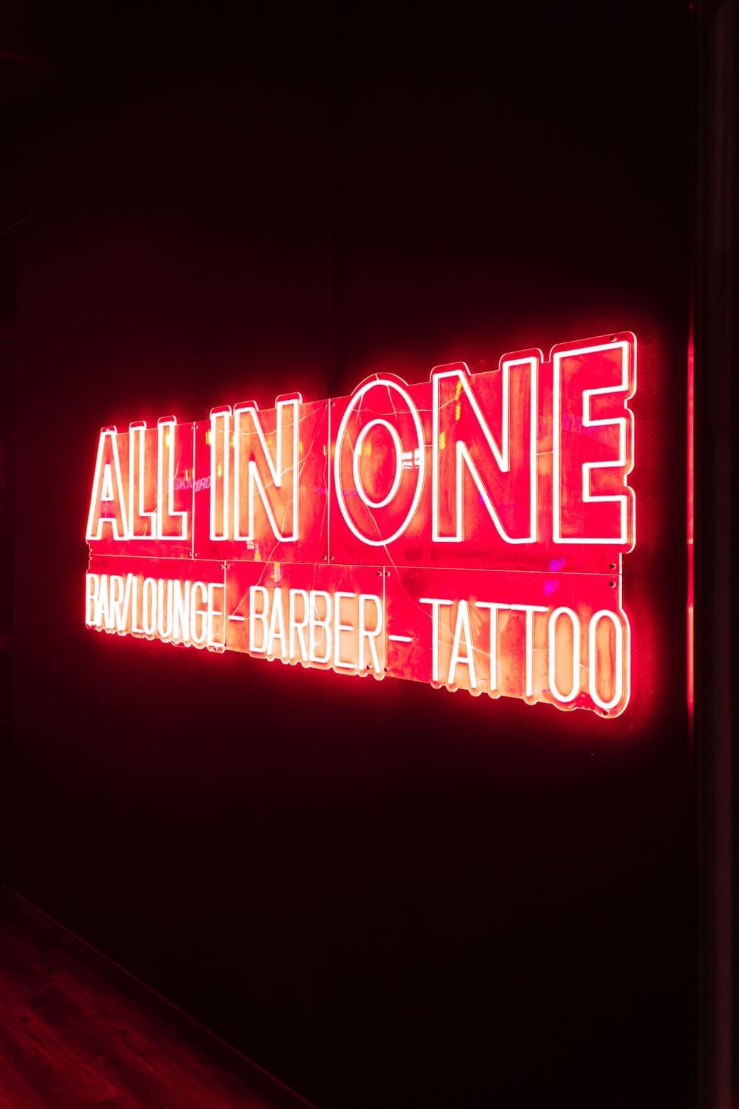 The crowd at the All in One Bar