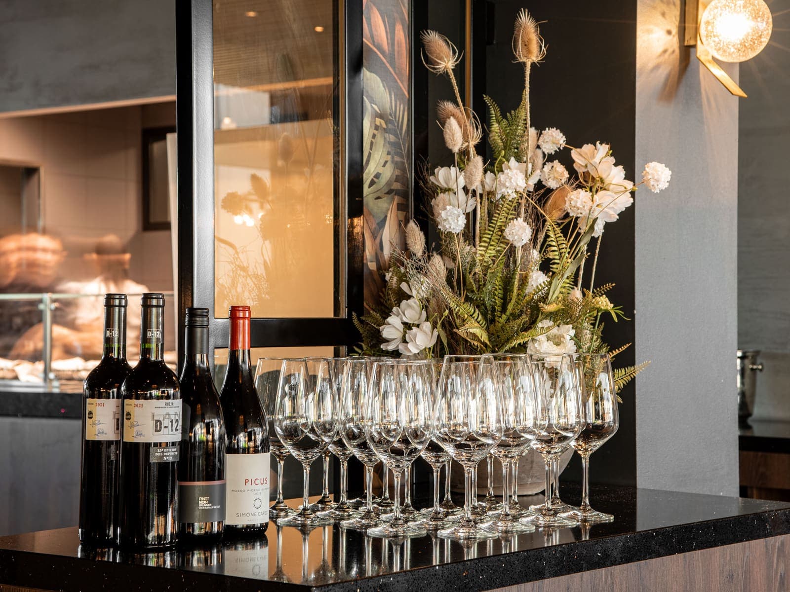 Bar setup at Restaurant Vivace